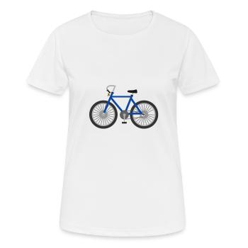 Conception de bicyclette - T-shirt respirant Femme - blanc - Devant - AI Model Female 172 dark (172cm)