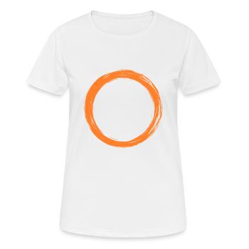 Circle symbol - Women's Breathable T-Shirt - white - Front - AI Model Female 172 dark (172cm)