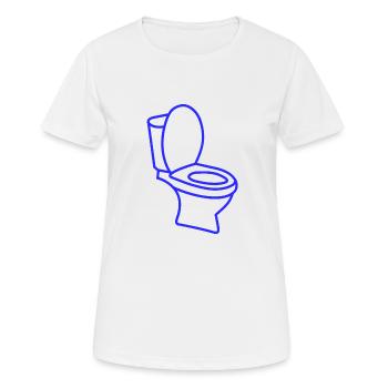 Klo WC Toilette - Frauen T-Shirt atmungsaktiv - Weiß - Vorne - AI Model Female 172 dark (172cm)