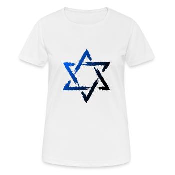 Star of David symbol - Women's Breathable T-Shirt - white - Front - AI Model Female 172 dark (172cm)