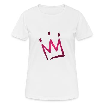Krone Rosa - Frauen T-Shirt atmungsaktiv - Weiß - Vorne - AI Model Female 172 dark (172cm)