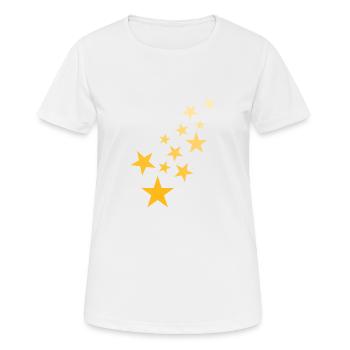 Étoile astérisque motif ciel étoilé - T-shirt respirant Femme - blanc - Devant - AI Model Female 172 dark (172cm)