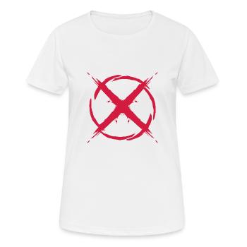 Icône de cercle de tique - T-shirt respirant Femme - blanc - Devant - AI Model Female 172 dark (172cm)