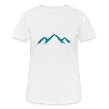 Berg Bergsteigen Sport Berglauf - Frauen T-Shirt atmungsaktiv - Weiß - Vorne - AI Model Female 172 dark (172cm)