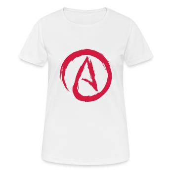 Atheism symbol atheist - Women's Breathable T-Shirt - white - Front - AI Model Female 172 dark (172cm)