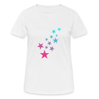 Modèle astérisque symbole étoile - T-shirt respirant Femme - blanc - Devant - AI Model Female 172 dark (172cm)