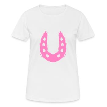 Cheval symbole de fer à cheval - T-shirt respirant Femme - blanc - Devant - AI Model Female 172 dark (172cm)