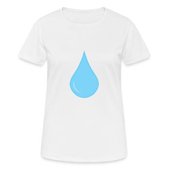 Icône de gouttes de pluie gouttes de pluie - T-shirt respirant Femme - blanc - Devant - AI Model Female 172 dark (172cm)