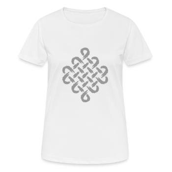 Unendlich Symbol Keltisches Symbol Bürste Geschenk - Frauen T-Shirt atmungsaktiv - Weiß - Vorne - AI Model Female 172 dark (172cm)