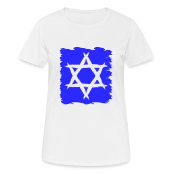 Star of David religion symbol Judaism gift - Women's Breathable T-Shirt - white - Front - AI Model Female 172 dark (172cm)