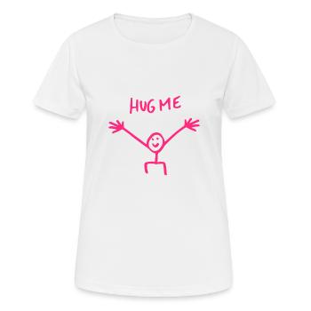 Hug Me Hug cadeau de bonhomme allumette - T-shirt respirant Femme - blanc - Devant - AI Model Female 172 dark (172cm)