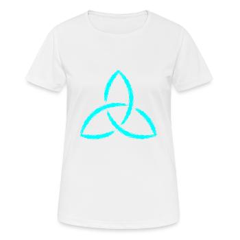 Keltisches Symbol Triquetra Endlos Geschenk - Frauen T-Shirt atmungsaktiv - Weiß - Vorne - AI Model Female 172 dark (172cm)