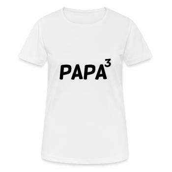 Father of Three - Dad High Three - Father's Day - Women's Breathable T-Shirt - white - Front - AI Model Female 172 dark (172cm)