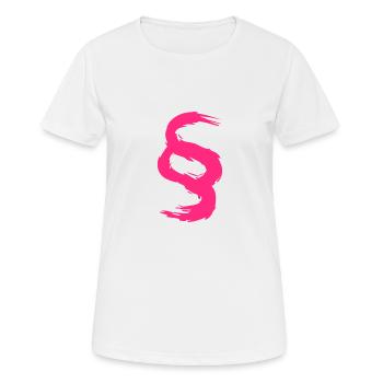 Symbole de paragraphe rose avocat avocat femme juge - T-shirt respirant Femme - blanc - Devant - AI Model Female 172 dark (172cm)