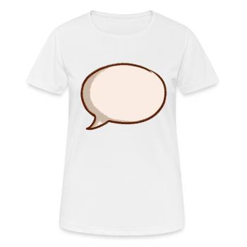 Bulle de discours bulle de discours bulle de discours disant commentaire - T-shirt respirant Femme - blanc - Devant - AI Model Female 172 dark (172cm)
