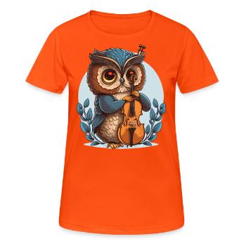Classical Owl - Women's Breathable T-Shirt - neon orange - Front - AI Model Female 172 dark (172cm)