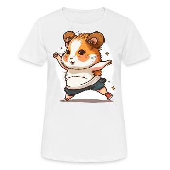 Hamsters Groove - Women's Breathable T-Shirt - white - Front - AI Model Female 172 dark (172cm)