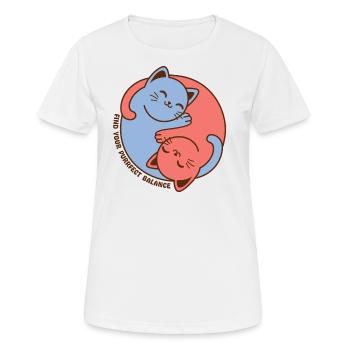 Finden Sie Ihr perfektes Gleichgewicht - Frauen T-Shirt atmungsaktiv - Weiß - Vorne - AI Model Female 172 dark (172cm)