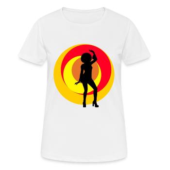 disco girl - T-shirt respirant Femme - blanc - Devant - AI Model Female 172 dark (172cm)