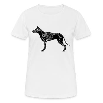Hunde-Skelett - Frauen T-Shirt atmungsaktiv - Weiß - Vorne - AI Model Female 172 dark (172cm)