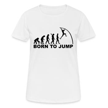 Stabhochsprung - Frauen T-Shirt atmungsaktiv - Weiß - Vorne - AI Model Female 172 dark (172cm)