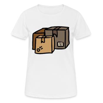 Packages Post Shipping Logistics - Women's Breathable T-Shirt - white - Front - AI Model Female 172 dark (172cm)