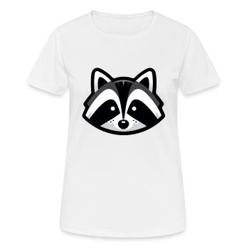 Simple Raccoon Design - Women's Breathable T-Shirt - white - Front - AI Model Female 172 dark (172cm)