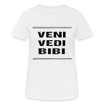 Veni Vedi Bibi - T-shirt respirant Femme - blanc - Devant - AI Model Female 172 dark (172cm)
