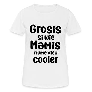 Grosis si wie Mamis nume vieu cooler Oma Schweiz - Frauen T-Shirt atmungsaktiv - Weiß - Vorne - AI Model Female 172 dark (172cm)