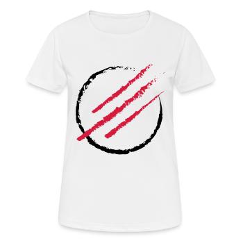 Scratch the Circle - Frauen T-Shirt atmungsaktiv - Weiß - Vorne - AI Model Female 172 dark (172cm)