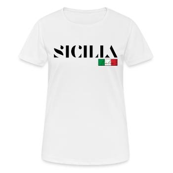 SIZILIEN SICILIA ITALIEN ITALIA URLAUB (b) - Frauen T-Shirt atmungsaktiv - Weiß - Vorne - AI Model Female 172 dark (172cm)