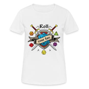 Rollen Sie Ihr Schicksal - Frauen T-Shirt atmungsaktiv - Weiß - Vorne - AI Model Female 172 dark (172cm)