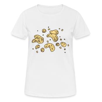 Noix de cajou Noix de cajou - T-shirt respirant Femme - blanc - Devant - AI Model Female 172 dark (172cm)