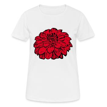Flower Red Red Flower Flowers Red Red Flowers - Women's Breathable T-Shirt - white - Front - AI Model Female 172 dark (172cm)