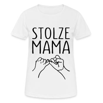 Stolze Mama Kleiner Fingerschwur Mutter - Frauen T-Shirt atmungsaktiv - Weiß - Vorne - AI Model Female 172 dark (172cm)