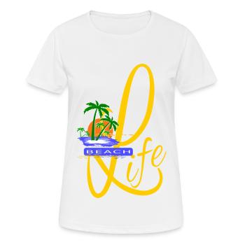 Beach Life - Design für den perfekten Urlaub - Frauen T-Shirt atmungsaktiv - Weiß - Vorne - AI Model Female 172 dark (172cm)
