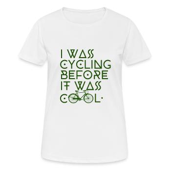 Cyclisme avant qu'il était cool - T-shirt respirant Femme - blanc - Devant - AI Model Female 172 dark (172cm)