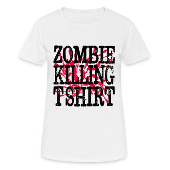 ZOMBIE MEURTRE T-SHIRT - T-shirt respirant Femme - blanc - Devant - AI Model Female 172 dark (172cm)