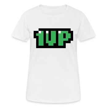 1up vert - T-shirt respirant Femme - blanc - Devant - AI Model Female 172 dark (172cm)