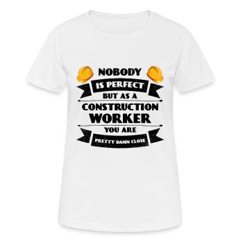 l'artisanat de la construction travailleurs de la construction en béton parfait Maurer - T-shirt respirant Femme - blanc - Devant - AI Model Female 172 dark (172cm)