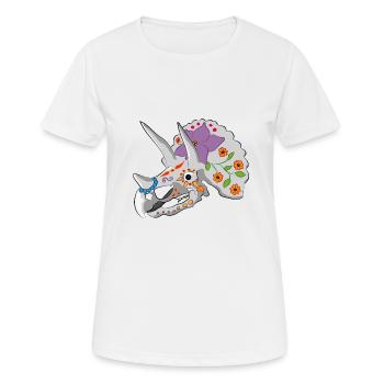 Day of the extinct: Triceratops - Women's Breathable T-Shirt - white - Front - AI Model Female 172 dark (172cm)