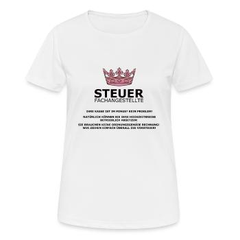 Steuerfachangestellte - Frauen T-Shirt atmungsaktiv - Weiß - Vorne - AI Model Female 172 dark (172cm)