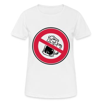 sign prohibits biere1 drink alcohol - Women's Breathable T-Shirt - white - Front - AI Model Female 172 dark (172cm)