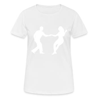 Swing-Tänzer - Frauen T-Shirt atmungsaktiv - Weiß - Vorne - AI Model Female 172 dark (172cm)
