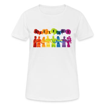 vielfalt - Frauen T-Shirt atmungsaktiv - Weiß - Vorne - AI Model Female 172 dark (172cm)