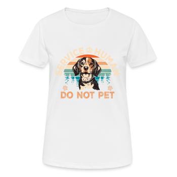 Service Mensch - Frauen T-Shirt atmungsaktiv - Weiß - Vorne - AI Model Female 172 dark (172cm)