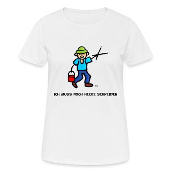 Hecke schneiden - Frauen T-Shirt atmungsaktiv - Weiß - Vorne - AI Model Female 172 dark (172cm)