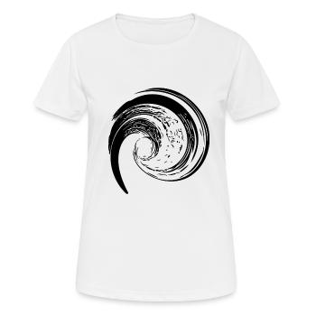 Formation de tourbillon d’arbre rotatif - T-shirt respirant Femme - blanc - Devant - AI Model Female 172 dark (172cm)