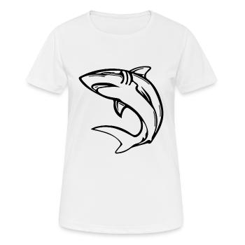 Elegant deep-sea shark - Women's Breathable T-Shirt - white - Front - AI Model Female 172 dark (172cm)