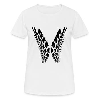 Points géométriques en forme d’aile - T-shirt respirant Femme - blanc - Devant - AI Model Female 172 dark (172cm)